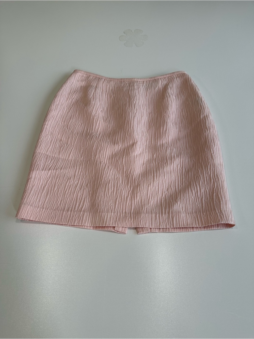 Lafayette 148 Petites 8 Pink Straight Skirt Silk Cotton Textural Fully Lined